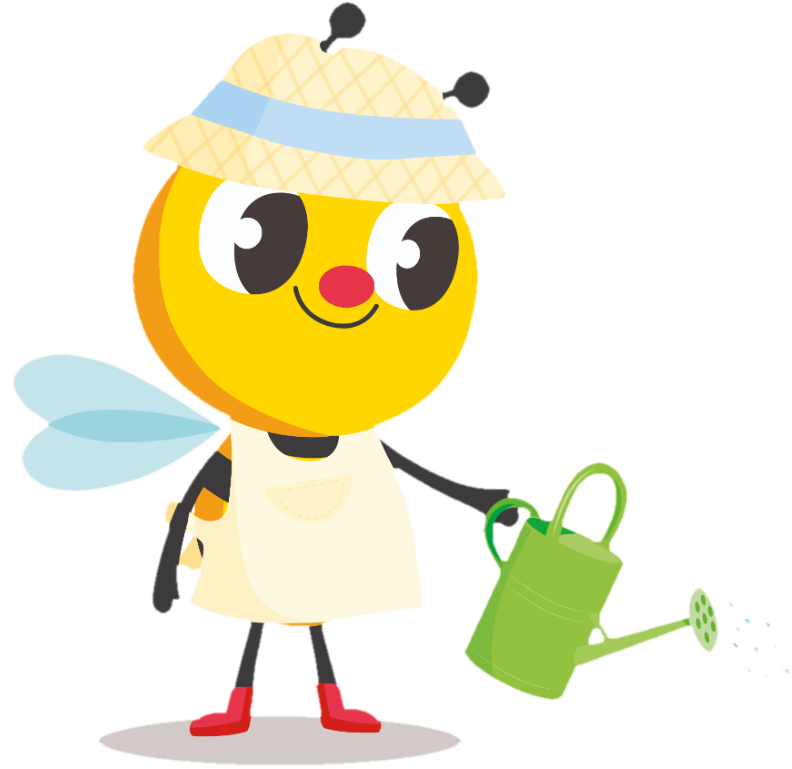 Gardening Buzz mascot decorating the Kindergarten inquiry form