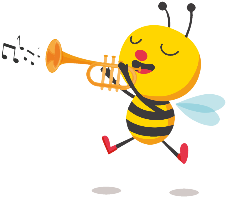 Music Buzz mascot decorating the ECS Support inquiry form