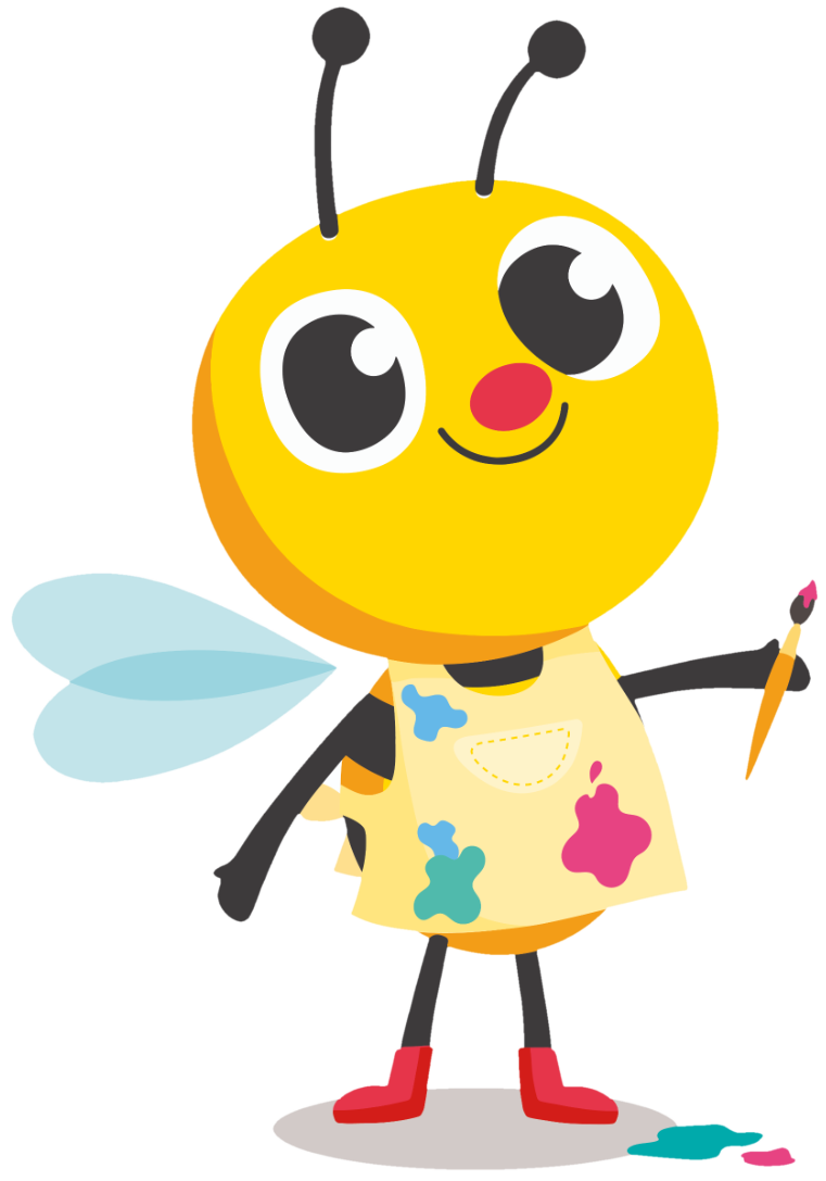 Painter Buzz character for anxiety at home and school